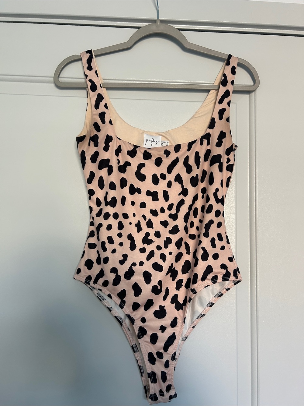 Princess Polly Leopard Print Scoop Neck Bodysuit - Blush & Black